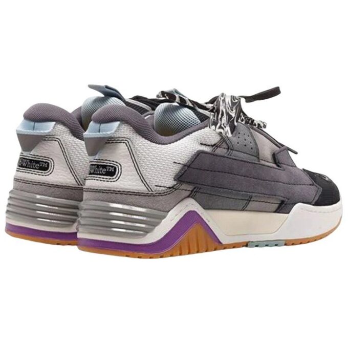 Arrow Panelled Skate Low-Top Sneaker “Black Grey Brown”