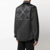 Arrow Pattern lapel Shirt Jacket Ordinary Version Gray Black
