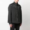 Arrow Pattern lapel Shirt Jacket Ordinary Version Gray Black