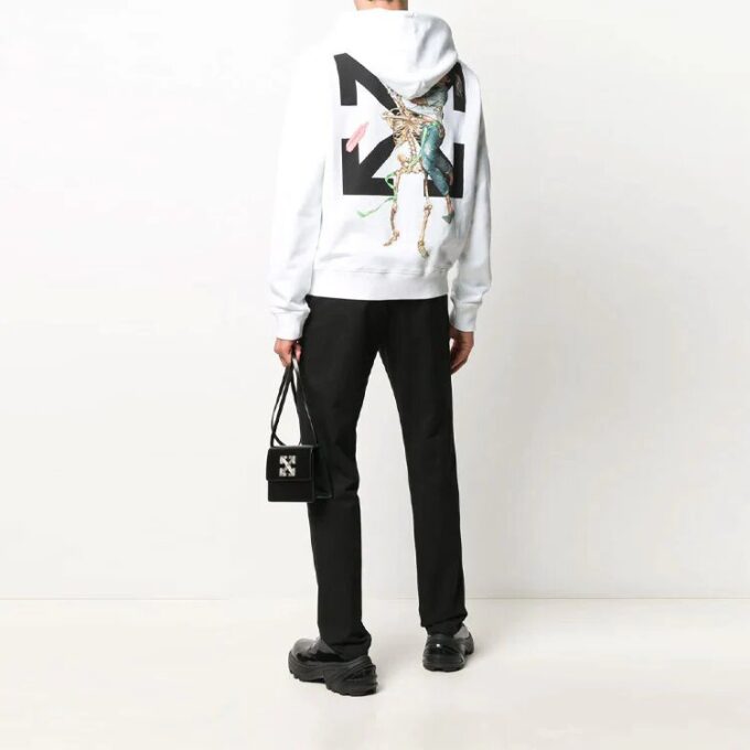 Arrow Pattern Round Neck Casual Version White