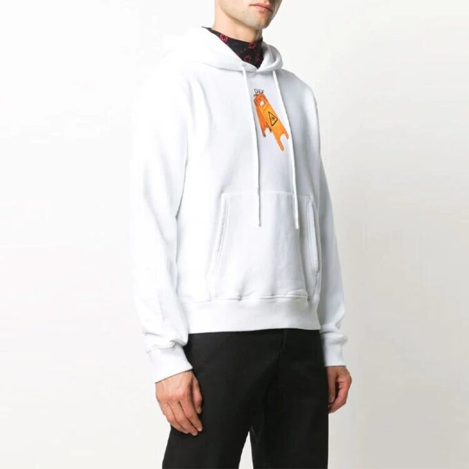 Arrow Pattern Round Neck Casual Version White
