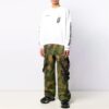 Arrow Pattern Round Neck Pullover White