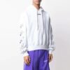 Arrow Printed Hooded sweater Men White