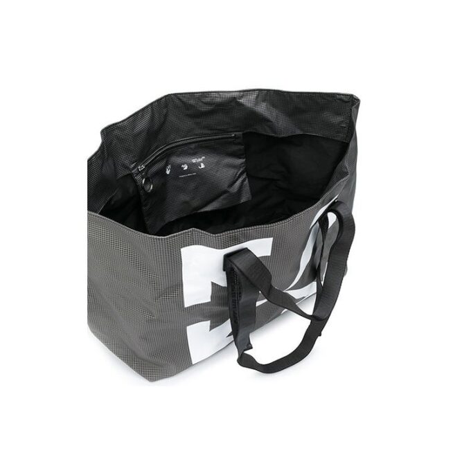 Arrow Printing Gray handbag White