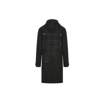 Arrow Printing hooded Windbreaker Black