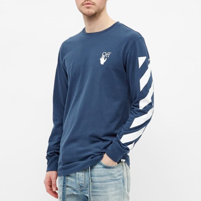 Arrow Printing Long Sleeves Blue