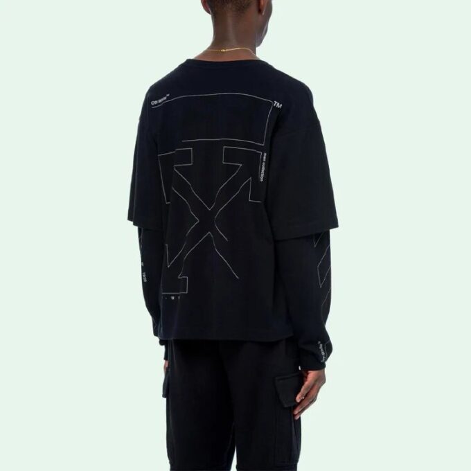 Arrow Printing Long Sleeves Version Black