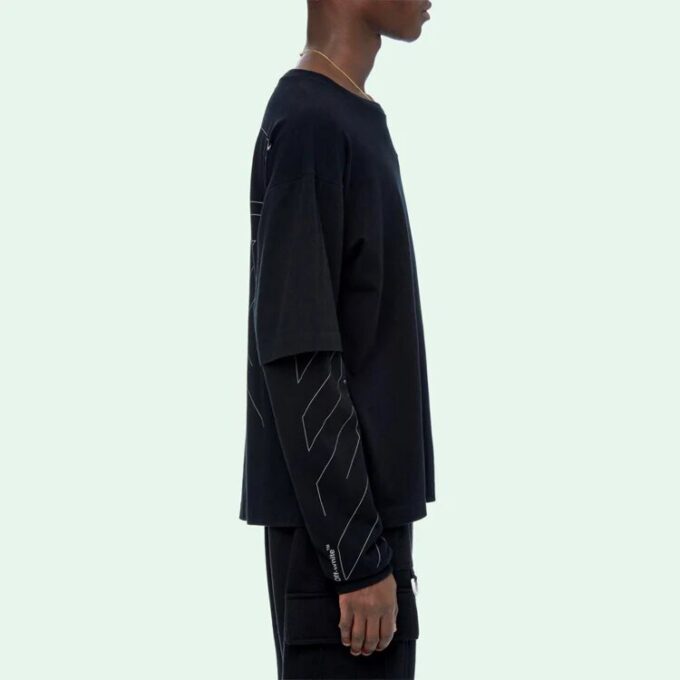 Arrow Printing Long Sleeves Version Black