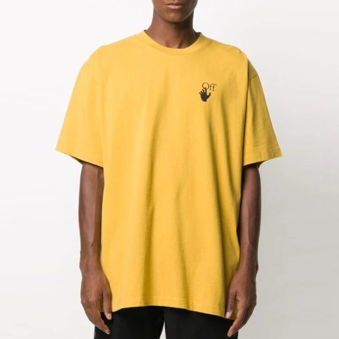 Arrow Printing Loose Short Sleeve Yellow