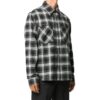 Arrow Printing Plaid Long Sleeves Shirt Black