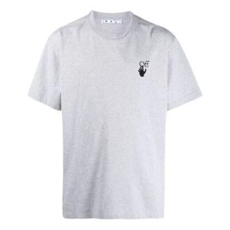 Arrow Printing Short Sleeve Loose Fit Gray