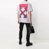 Arrow Printing Short Sleeve Loose Fit Gray