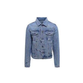Arrow Twist Denim Jacket “Cobalt Blue/White”