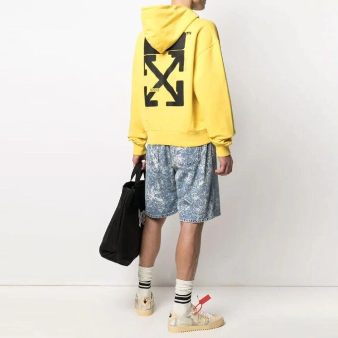 Arrows Casual Pattern Loose Fit Yellow