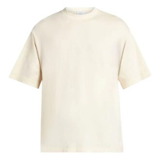 Arrows-embroidered Cotton T-shirt “Angora White”