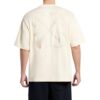 Arrows-embroidered Cotton T-shirt “Angora White”