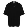 Arrows-embroidery Cotton T-shirt “Black”