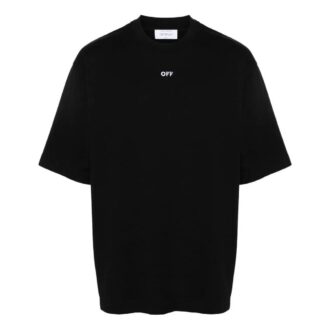 Arrows-embroidery Cotton T-shirt “Black”