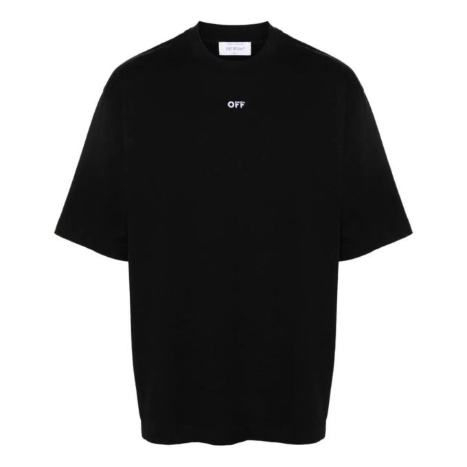 Arrows-embroidery Cotton T-shirt “Black”