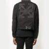 Arrows Logo Printed Denim Jacket Men Black