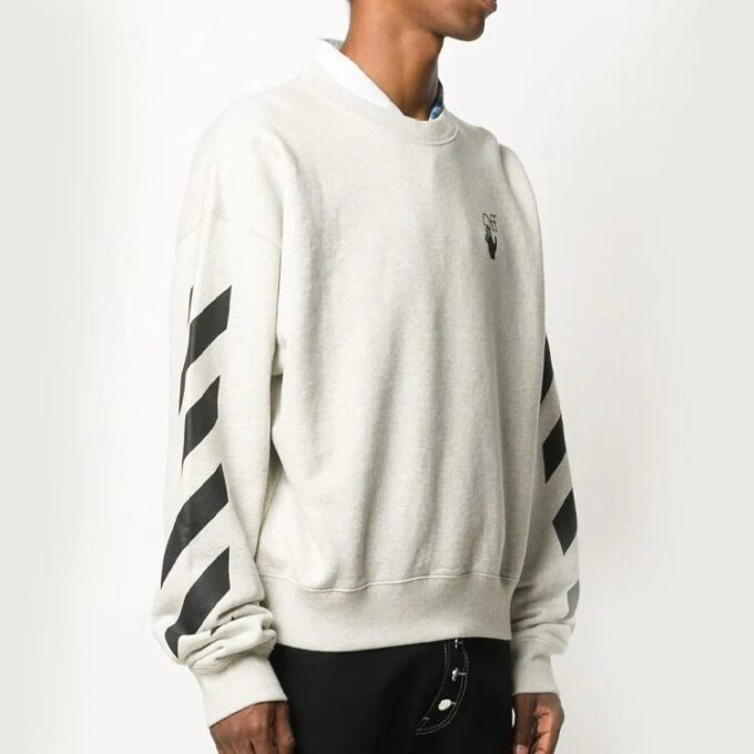 Arrows Logo Printing Pullover Men Grey/White