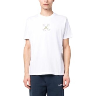 Arrows-Print Cotton Tee “White”