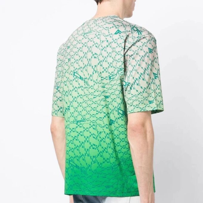 Arrows Print Ombr Effect Tee