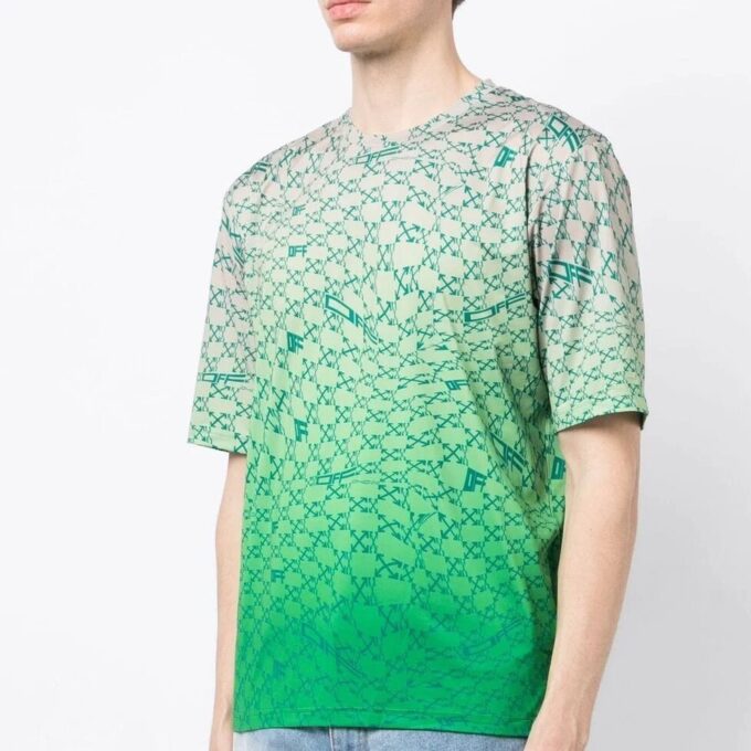 Arrows Print Ombr Effect Tee