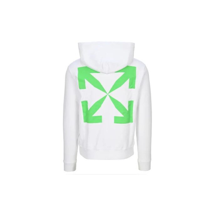 Arrows Printing Hooded Pullover Men White