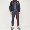 Arrows Slim Denim Jacket Embroidered Logo Printing Black