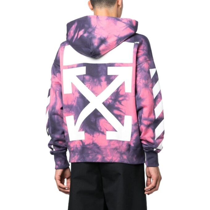 Arrows tie-dye Hoodie “Pink”