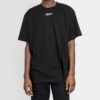 Back Alphabet Printing Short Sleeve Black