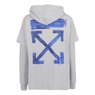 Back Arrow Printing Drawstring Gray