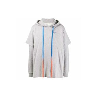 Back Arrow Printing Drawstring Gray