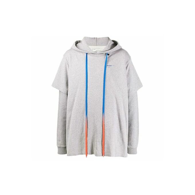 Back Arrow Printing Drawstring Gray