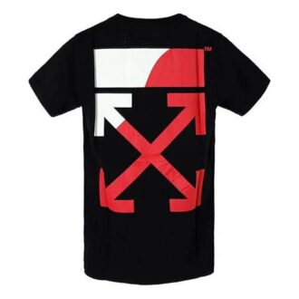 Back Arrow Printing Short Sleeve Black