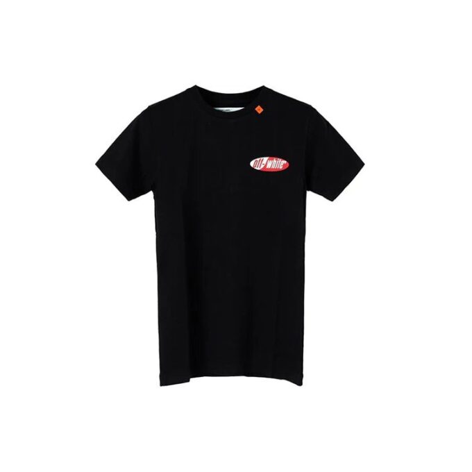 Back Arrow Printing Short Sleeve Black