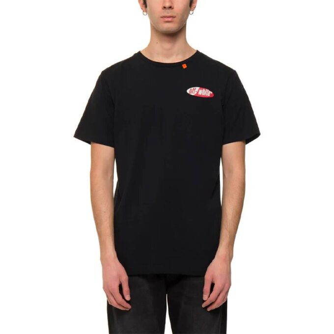 Back Arrow Printing Short Sleeve Black