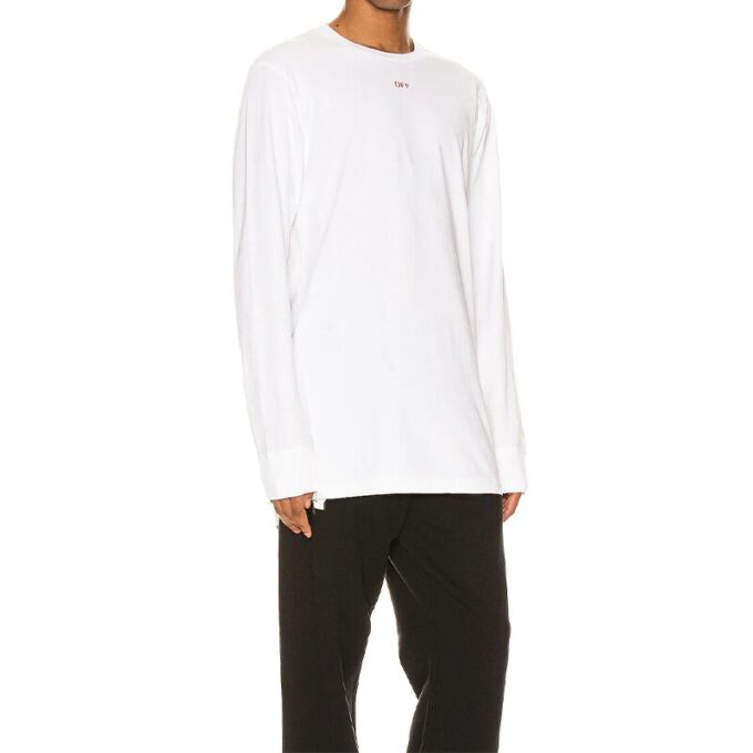 Back Hollow Out Arrow Long Sleeves White