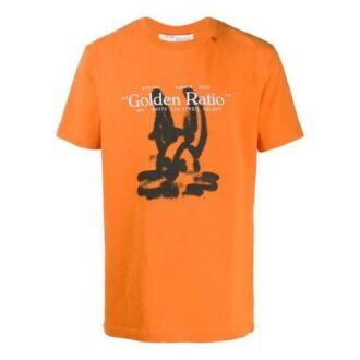 Back Large Logo Printing Short Sleeve Orange