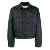 Back Logo Alphabet Pattern Long Sleeves Jacket Loose Fit Black