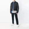 Back Logo Alphabet Pattern Long Sleeves Jacket Loose Fit Black