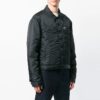 Back Logo Alphabet Pattern Long Sleeves Jacket Loose Fit Black