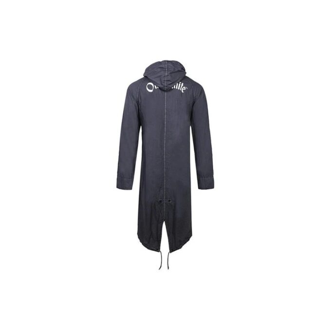 Back Logo Printing hooded Large Loose Fit Black