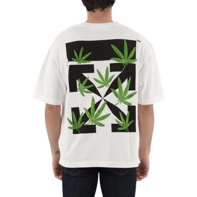 Back Logo Printing Short Sleeve White