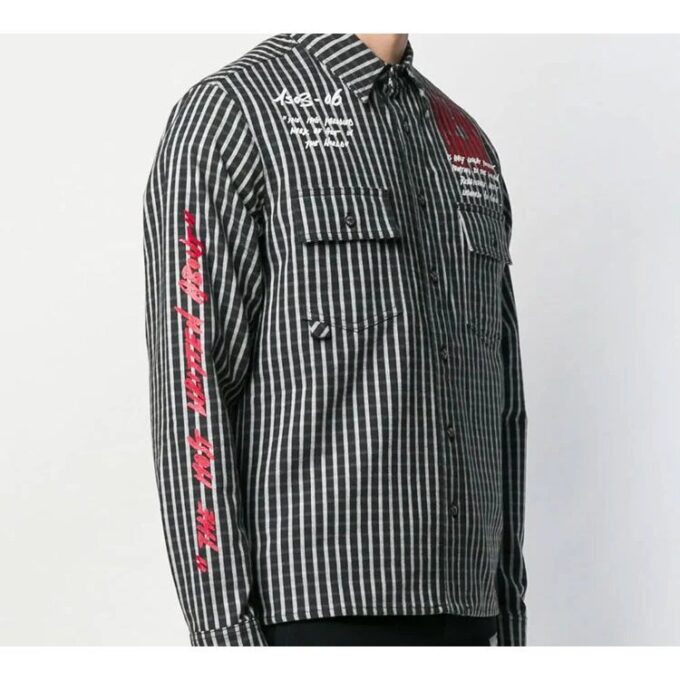 Back MONALISA Mens Logo Stripe Shirts