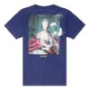 Back Photo Printing Short Sleeve Blue