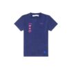 Back Photo Printing Short Sleeve Blue