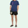 Back Photo Printing Short Sleeve Blue