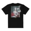Back Photo Printing Short Sleeve Loose Fit Black